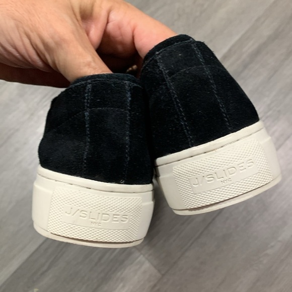 J Slides Dimmi Black Suede Slip-On Smeaker Loafers size 8.5 - Picture 4 of 8